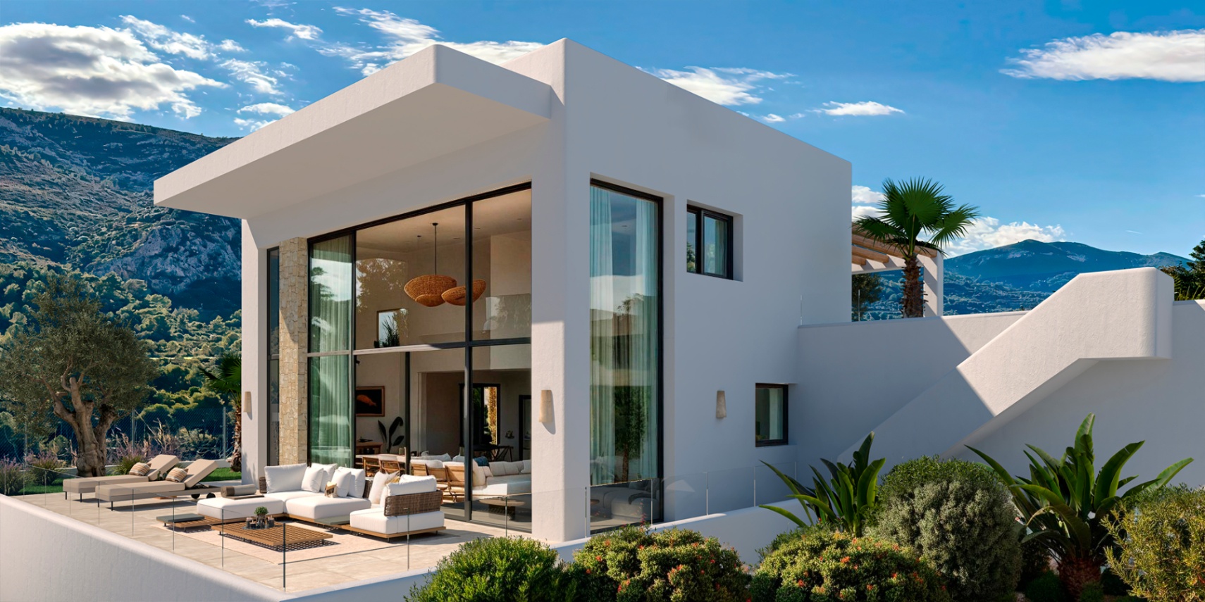 Moderna nueva villa con vista al mar en Pedreguer, Costa Blanca. - Imagen 1