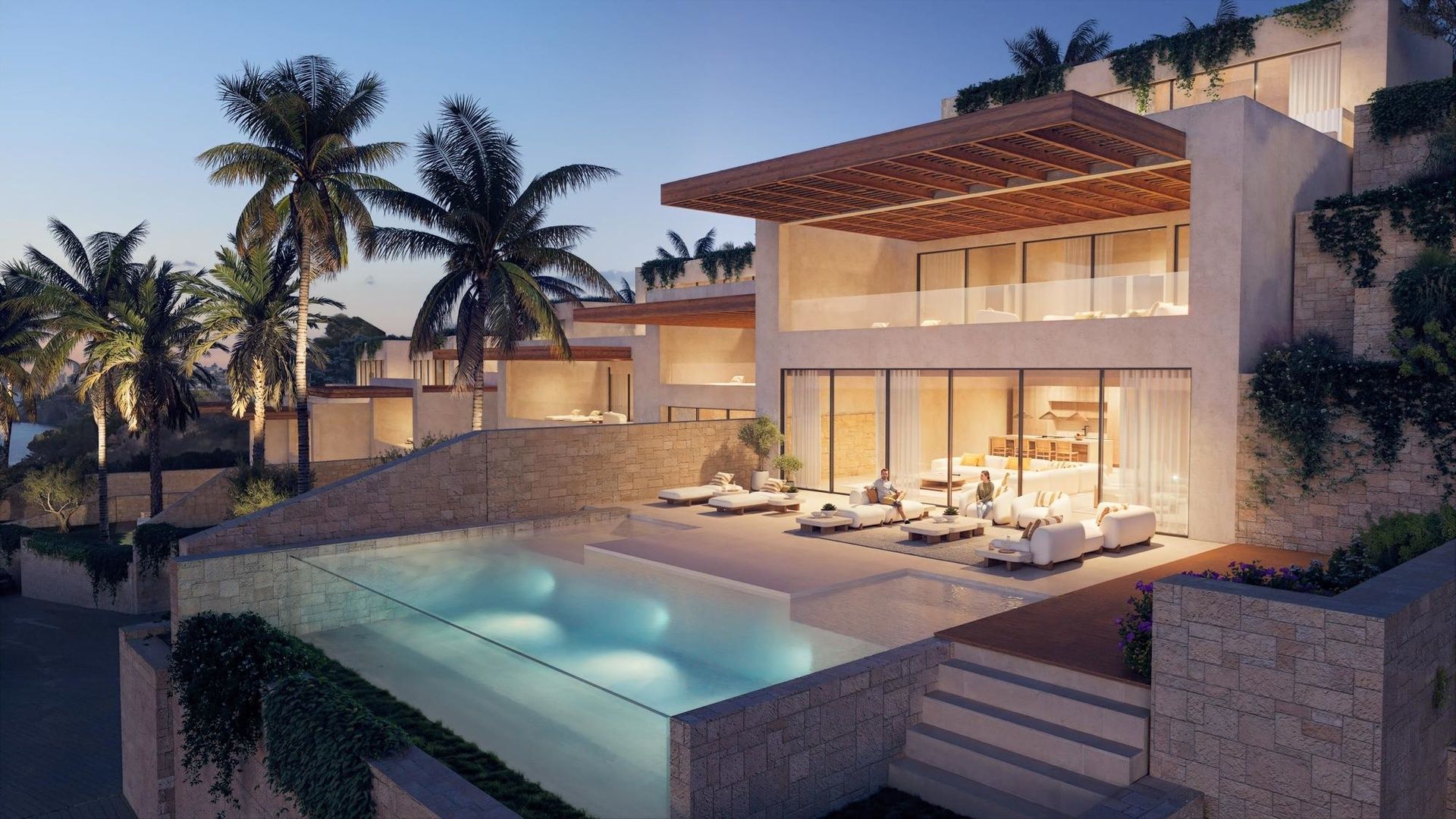 Luxury 5-star resort frontline villas with sea views.