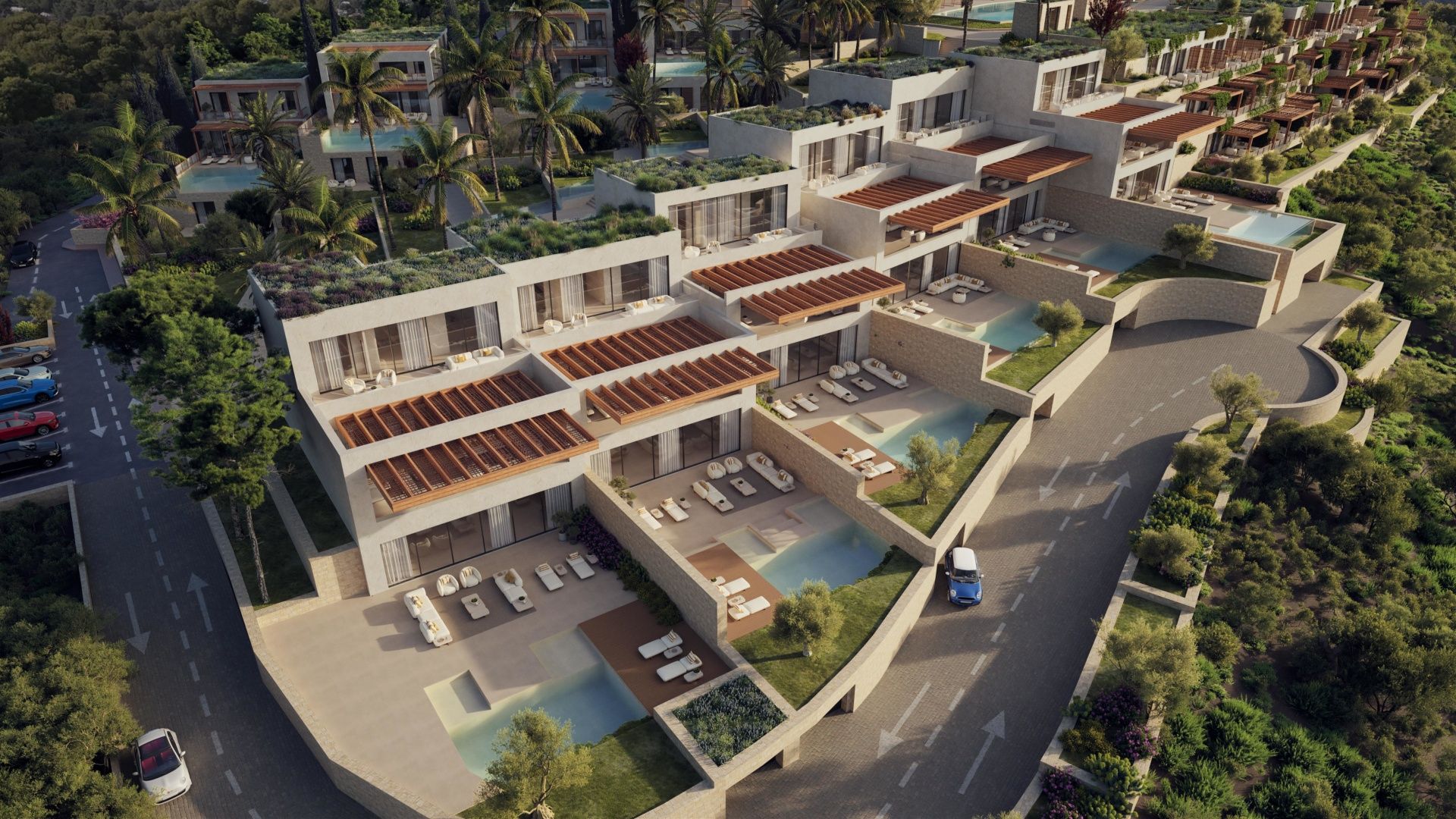 Luxury 5-star resort frontline villas with sea views.