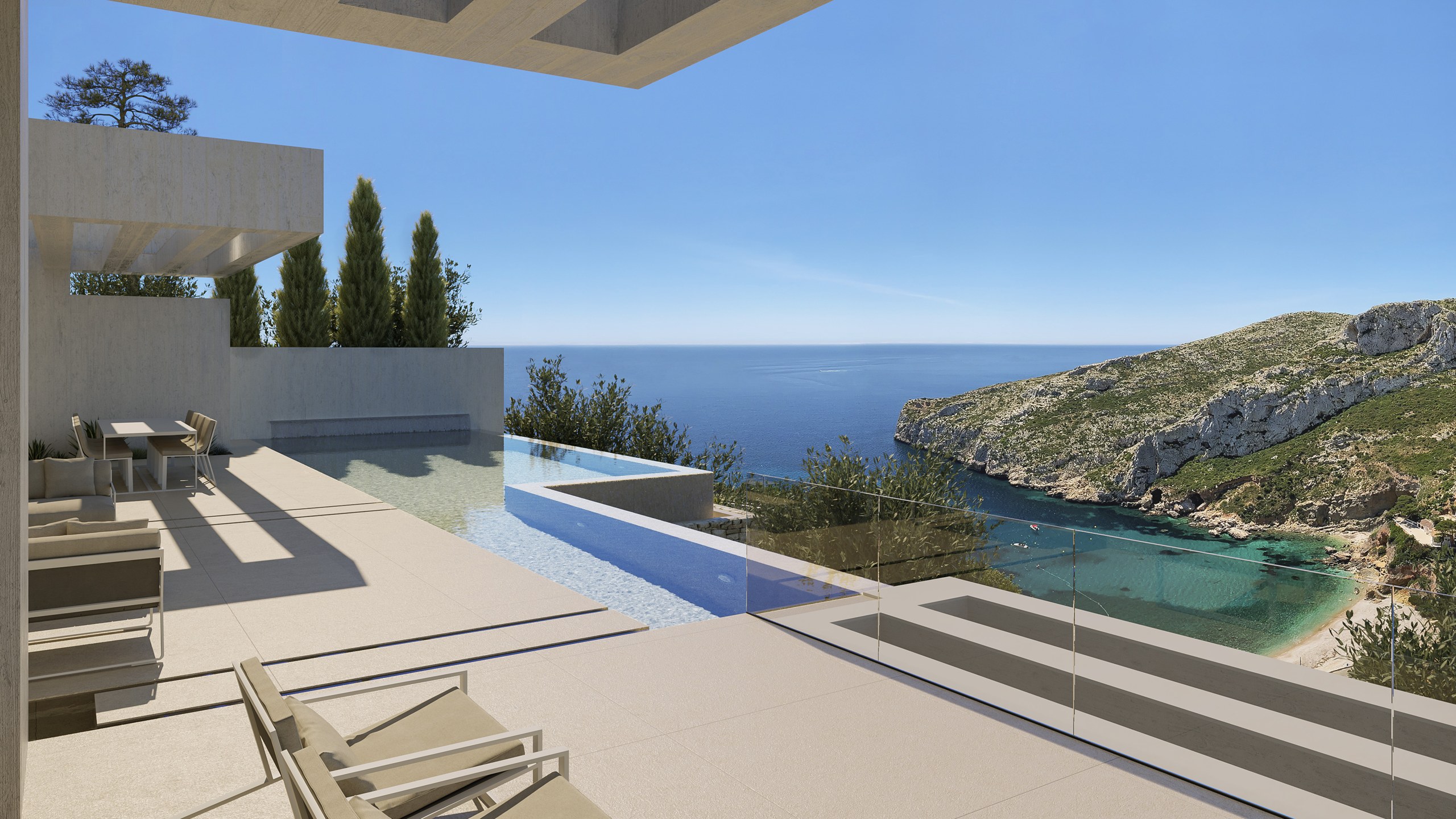 Villa neuve avec vue sur la mer au-dessus d'une baie à Jávea - Imagen 7