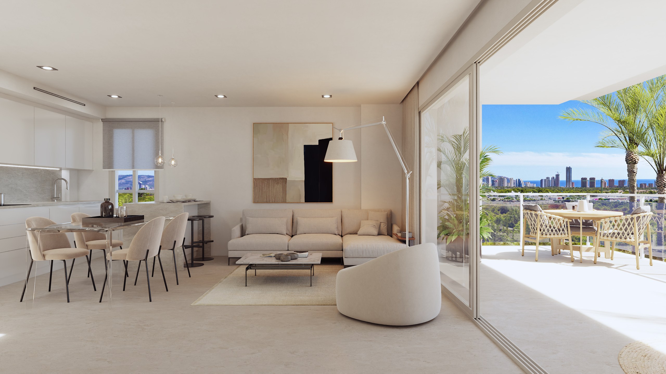 Te nowe apartamenty znajdują się w dzielnicy mieszkaniowej Sierra Cortina w Finestrat, w zielonym kompleksie z zadbanymi ogrodami. - Imagen 14