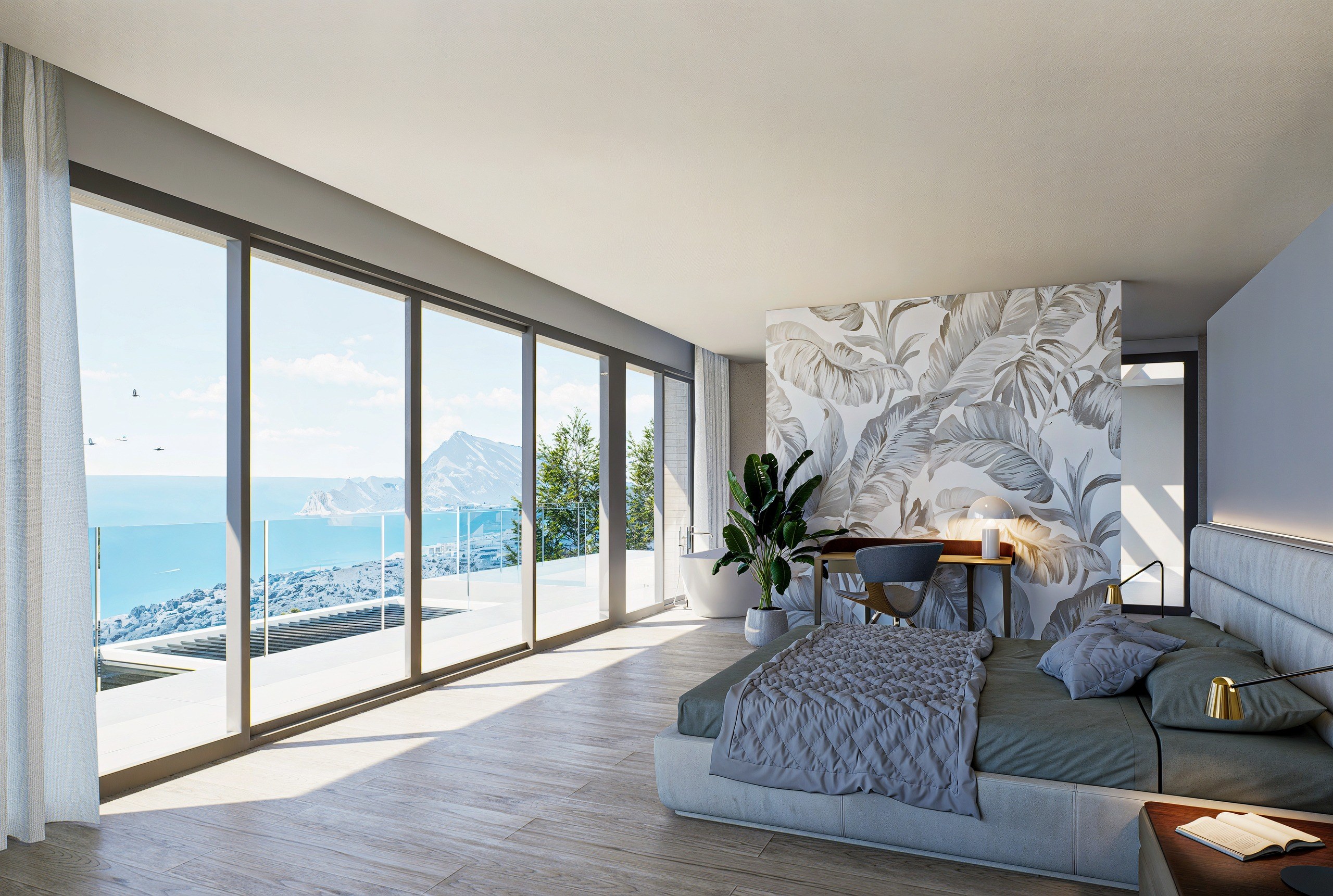 Ta nowoczesna willa znajduje się w Altea Hills, na działce o powierzchni 1000 m², z rozległym widokiem na zatokę Altea. - Imagen 55