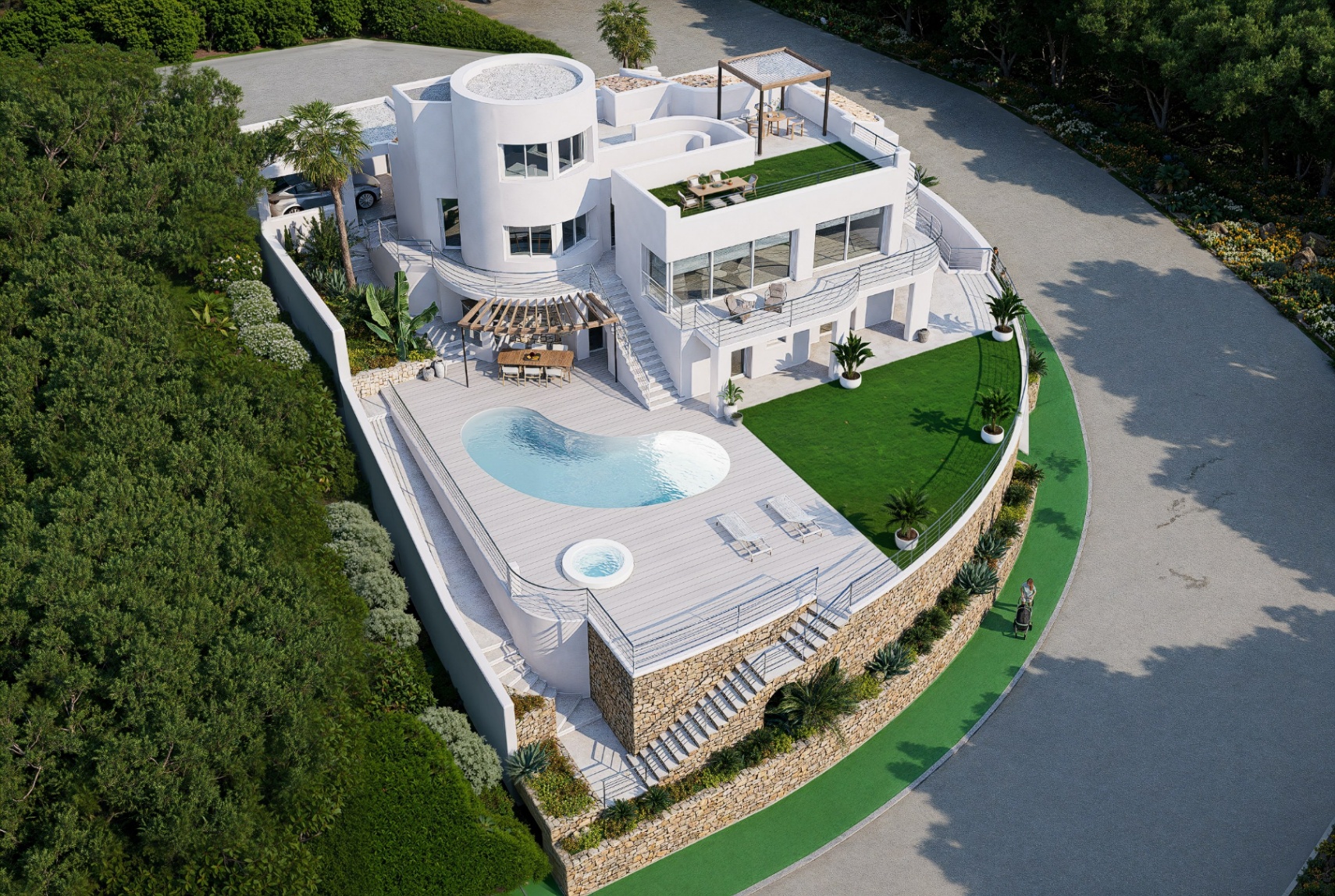 Cette villa moderne se situe à Altea Hills, sur un terrain de 1 000 m², avec une vue impressionnante sur la mer. - Imagen 5
