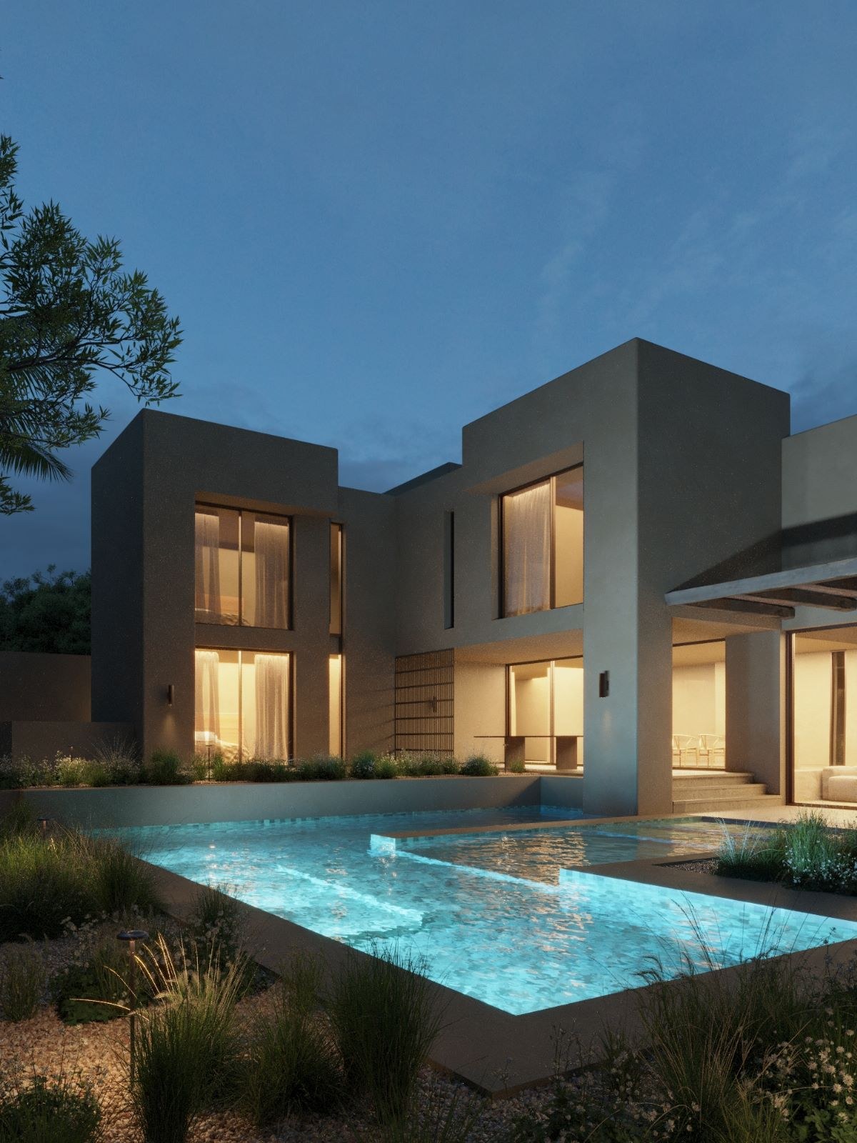 Cette villa au design architectural se situe dans un quartier résidentiel de La Nucía. - Imagen 1