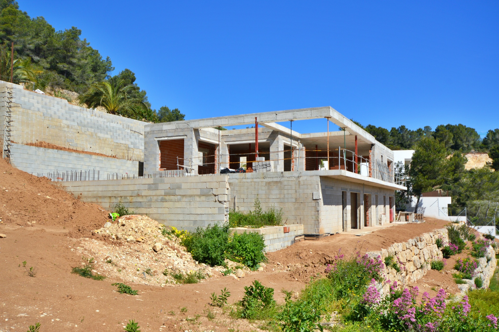 Villa de nueva construcción con vistas al mar en construcción en Javea