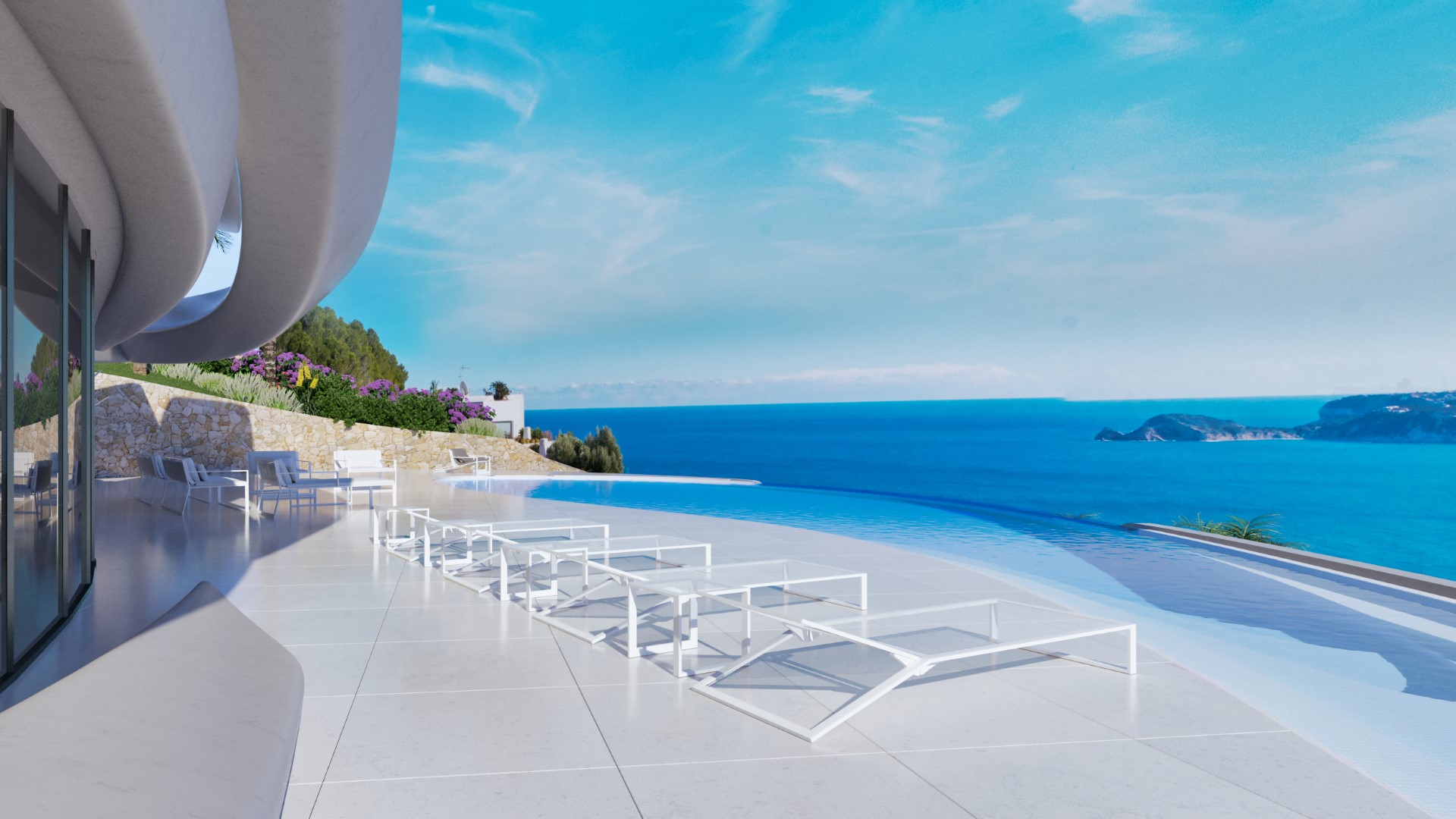 Villa contemporaine panoramique vue mer à La Corona