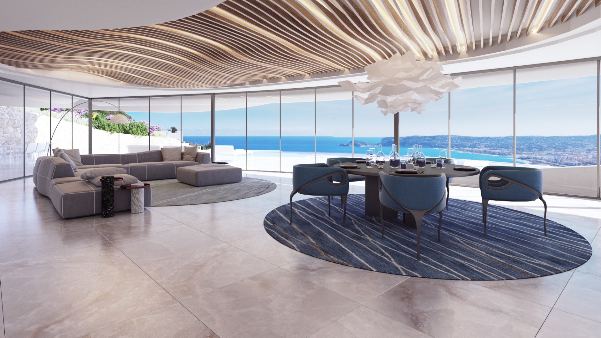 Villa panorámica contemporánea con vistas al mar en La Corona